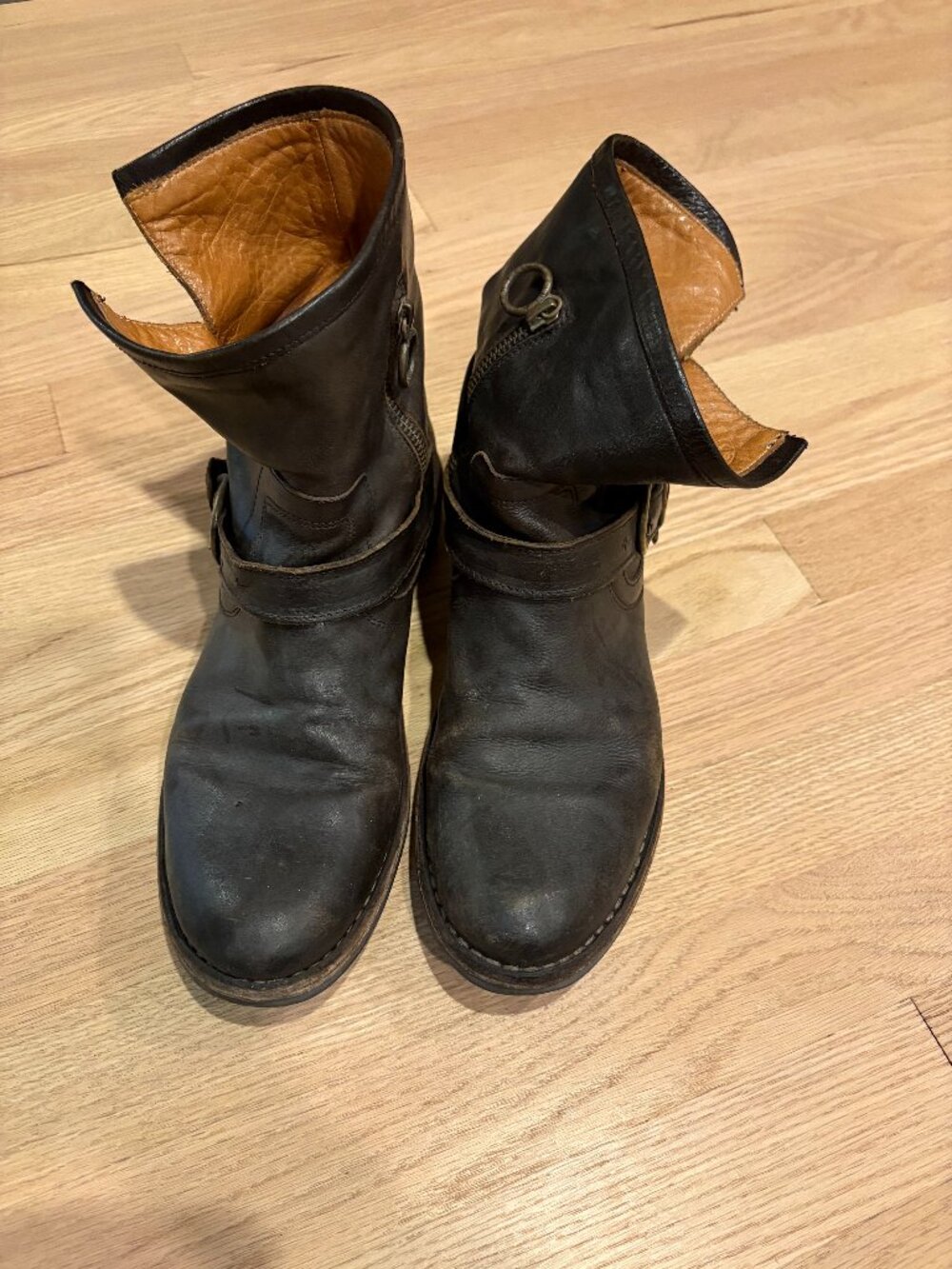 Fiorentini + Baker Eli Moto Boots Black Leather Size 40